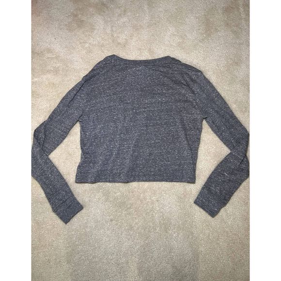 NWT Aeropostale 80's Boxy Cropped Tee | Grey | Small - Picture 2 of 4
